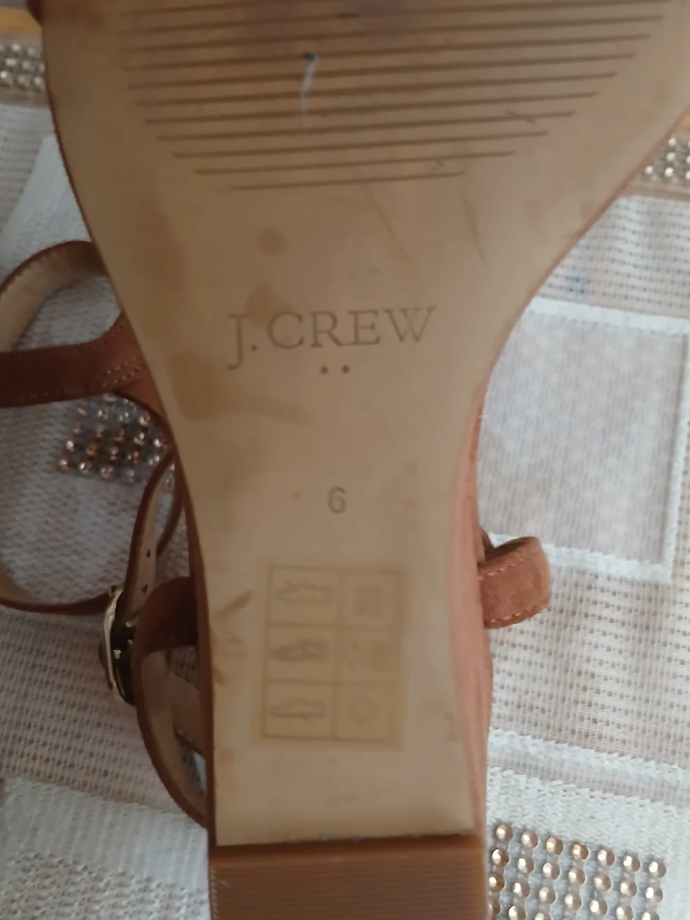 J.Crew Size 6 Wedge Sandals  Tan Suede